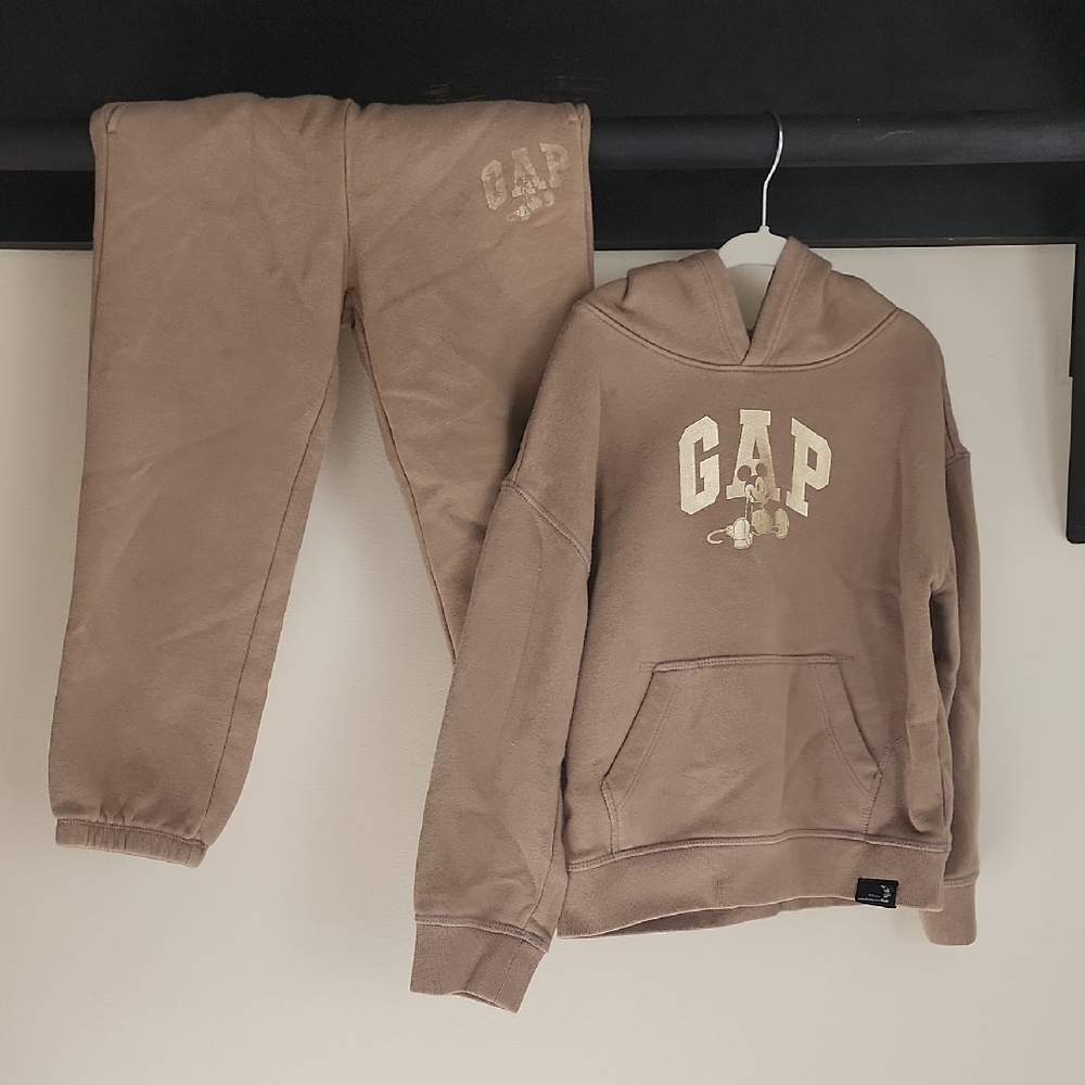 GAP Kids Brown Sweatpants and Hoodie Set